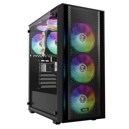 Gamdias Case ATX - AURA GC2 Elite - Mesh, RGB, Tempered Glass