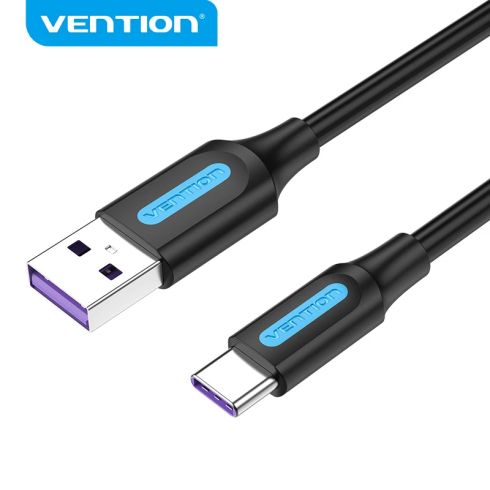 Vention USB 3.1 Type-C / USB 2.0 AM - 2.0M Black 5A Fast Charge - CORBH