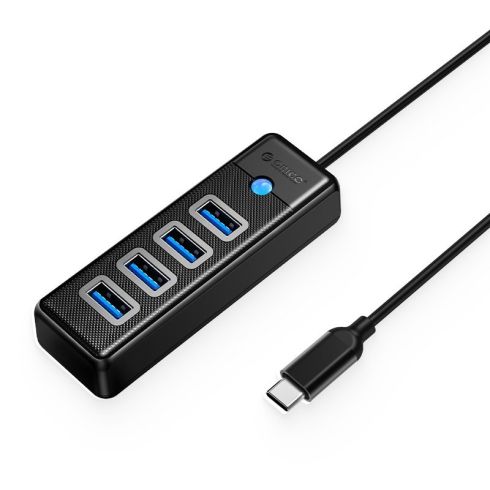 Orico HUB USB3.1 Type-C 4 port - 4 x USB3.0 Black - PW4U-C3-015-BK