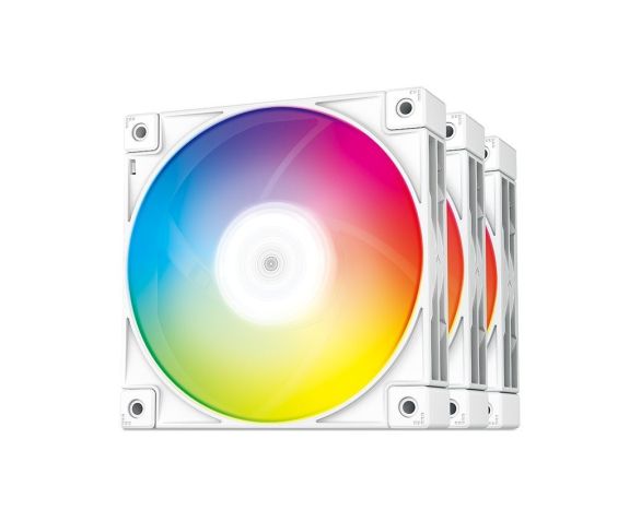 DeepCool Комплект вентилатори Fan Pack 3-in-1 3x120mm - FC120 White, Addressable RGB