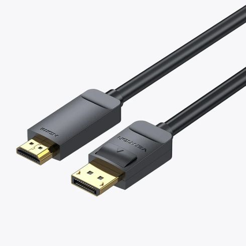 Vention кабел Cable DisplayPort to HDMI 1.5m - 4K, Gold Plated - HAGBG