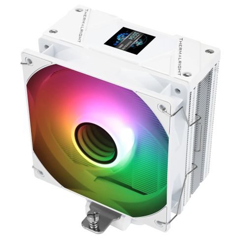 Thermalright охладител CPU Cooler Assassin Spirit 120 Vision A-RGB White - LCD Display, Infinity Mirror