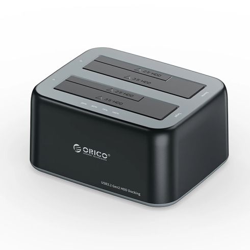 Orico Storage - HDD/SSD Dock - 2 BAY 2.5/3.5 USB-C/USB-A - 6829C3-V1