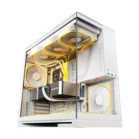 Geometric Future Case EATX - Model 5 White - 5 x 140 mm aRGB fans included