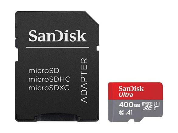 SanDisk Memory card Ultra microSDXC, 400GB + SD Adapter + 98MB/s Class 10 UHS-I A1