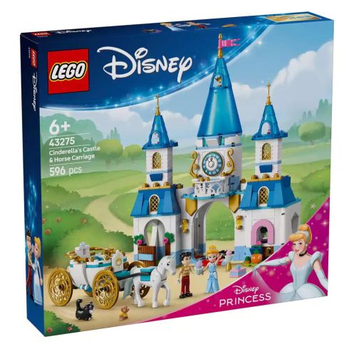 LEGO Princess Cinderella&#039;s castle and horse-drawn carriage- 43275