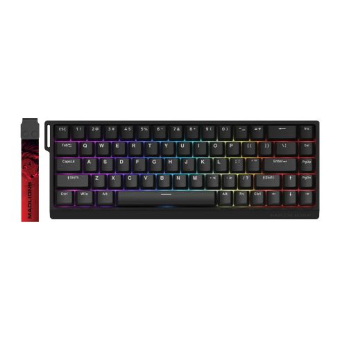 Madlions професионална геймърска механична клавиатура Professional Gaming Mechanical Keyboard MAD 68 HE Flagship - 8K, Magnetic Amber Pro Switches - Black