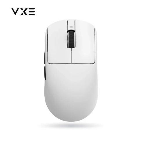 VXE професионална геймърска мишка Wireless Gaming Mouse Dragonfly R1 1K - Huano Ice Berry Pink Dot Switches, White