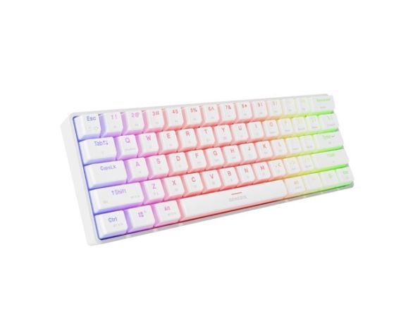 Клавиатура Genesis Mechanical Gaming Keyboard Thor 660 G2 Wireless RGB Backlight WHITE GATERON BROWN