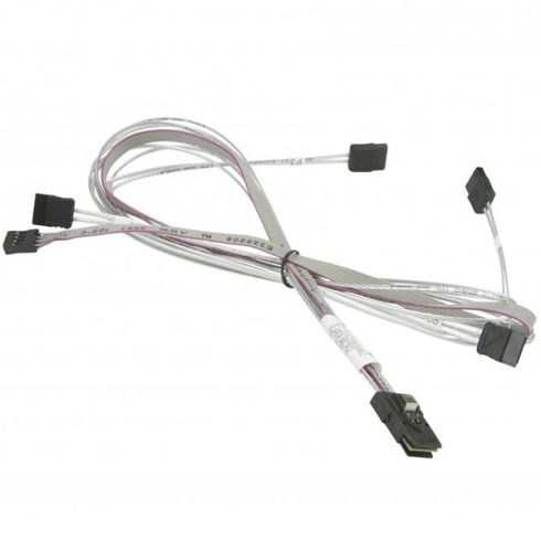 Supermicro Internal MiniSAS SFF-8087 to 4 SATA 76/66/54/45cm with Sideband 66cm Cable