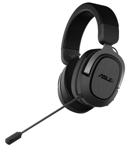 Слушалки Asus TUF Gaming H3 Wireless Headset (Discord Certified Mic, 7.1 Surround Sound, 50mm Drivers, Lightweight, 15 Hour Battery Life, 2.4 GHz via USB-C, For PC, PS5, Switch and Mobile Devices), Black