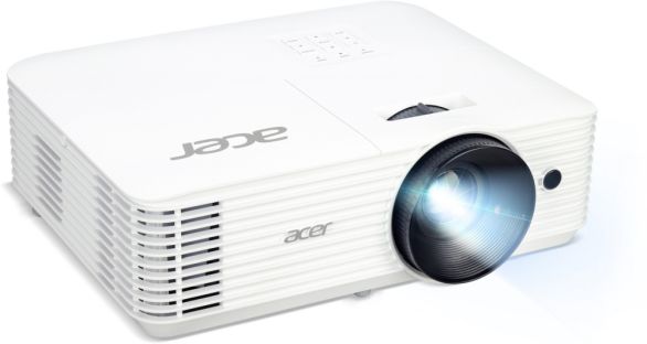 Мултимедиен проектор Acer Projector H5386BDi, DLP, WXGA (1280 x 720), 5000 ANSI Lumens, 20000:1, 3D, Wireless dongle included, HDMI, VGA, RS-232, Audio in, RCA, Wifi, Speaker 3W, Bag, 2.75kg, White + Acer T82-W01MW 82.5" (16:10) Tripod Screen White