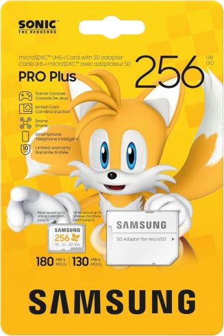 Карта памет Samsung SONIC PRO PLUS, microSDXC, UHS-I, 256GB, Адаптер