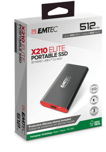 EMTEC EXT SSD X210 512GB 3.2G2