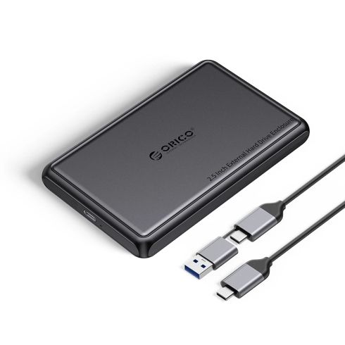 Orico Storage - Case - 2.5 inch USB-C/A Black - DDL25-C3-BK