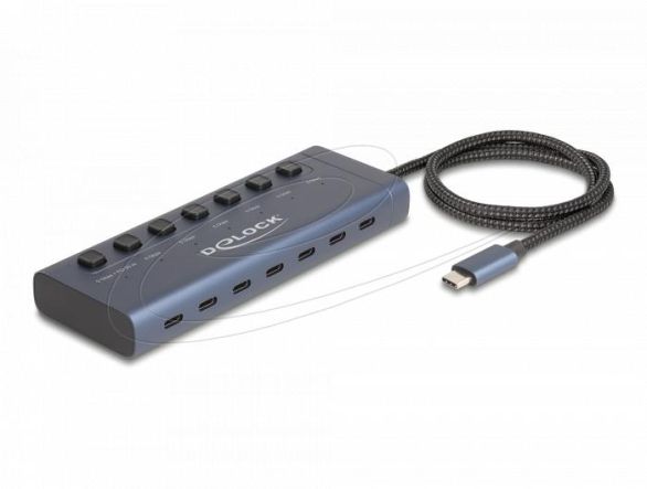 Delock USB Хъб, 7 x USB Type-C, 5 Gbps