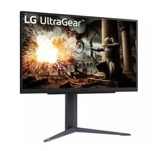 Monitor LG 27GS75Q-B, UltraGear 27" IPS, AG, 1ms GtG, 165Hz, 1000:1, 300cd/m2, QHD 2560x1440, HDR 10, sRGB 99%, AMD FreeSync, G-SYNC Compatible, HDMI, DisplayPort, Headphone Out , Reader mode, Black Stabilizer, Tilt, Height Adjustable, Pivot, Black