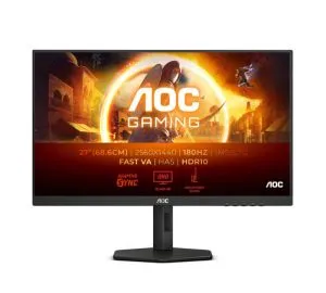 Monitor AOC Q27G4XN, 27" VA WLED, 2560x1440@180Hz, 1ms GtG, 0.5ms MPRT, 300cd m/2, 5000:1, 80M:1 DCR, Adaptive Sync, FlickerFree, Low Blue Light, Tilt, Height Adjust, Pivot, Swivel, 2xHDMI, DP