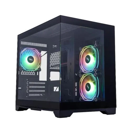 1stPlayer Case mATX - MV6-TP Black - 3 fans included