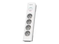 Protector de supratensiune PHILIPS 4 prize 600J de protectie la supratensiune 3680W 16A Obturator automat de siguranta