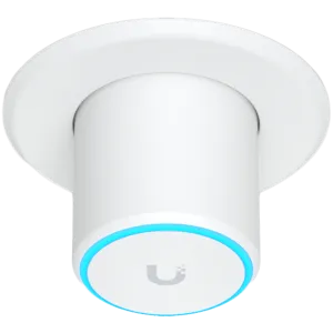 UBIQUITI U6 Mesh, WiFi 6, 6 spatial streams, 140 m² (1,500 ft²) coverage, 300+ connected devices, Powered using PoE, GbE uplink, Versatile tabletop, wall, and pole mounting, Weatherproof (outdoor exposed).