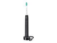 Periuță de dinți electrică PHILIPS Seria 3100 Senzor de presiune Design ergonomic subțire negru