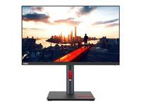 Monitor Lenovo ThinkVision P24h-30 23.8" IPS, 16:9, 2560x1440, 4 ms, 300 nits, 1000:1, 60Hz, hub USB, HDMI, DP, USB-C, RJ-45, înclinare, pivotare, pivotare, înălțime Reglați standul