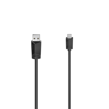 Cable HAMA USB-C plug - USB 2.0 A plug, 0.75 m, Black