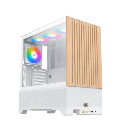 Xigmatek Case EATX - Endorphin WD Arctic, Addressable RGB, Wood