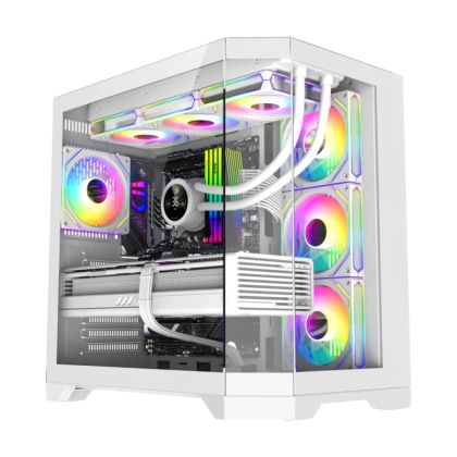 Gamemax Case ATX - HYPE-A White - 4 x 120 mm Addressable RGB fans
