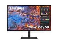 Monitor Samsung 32B800 32" IPS LED, 60 Hz, 5 ms GTG, 3840x2160, 300 cd/m2, Flicker Free, PBP, PIP, USB-C 90W, 3xUSB 3.0, Display Port 1.4, 2xHDMI 2.2, Black