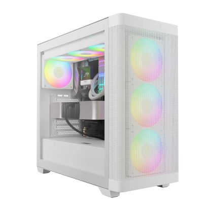 Gamdias Case E-ATX - ATHENA M3 White - USB-C, 4 x 120 mm A-RGB, Mesh, Tempered Glass