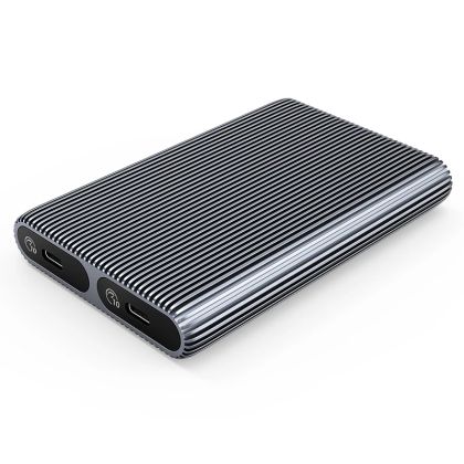 Orico външна кутия за диск Storage - Case - M.2 NVMe Dual-Bay - USB-C 10Gbps, Aluminium - AM2C3-2N-GY
