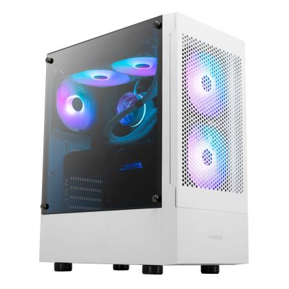 Gamdias Case ATX - TALOS E3 MESH White - aRGB, Tempered Glass