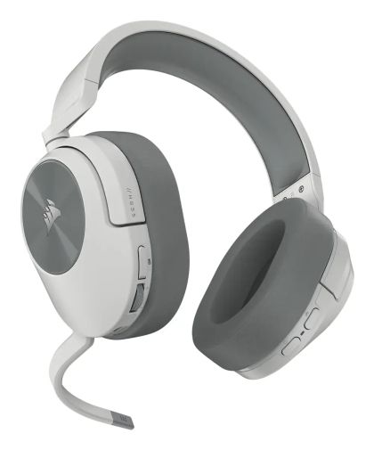 Геймърски слушалки с микрофон Corsair HS55 White безжични и блутут PC/PS5/PS4