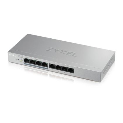 Switch ZyXEL GS1200-8HPv2, 8 Port Gigabit PoE+ webmanaged Switch, 4x PoE, 60 Watt