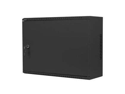 Комуникационен шкаф Lanberg rack cabinet 19" wall-mount 4U+3u/540x200 low-profile black (assembled)