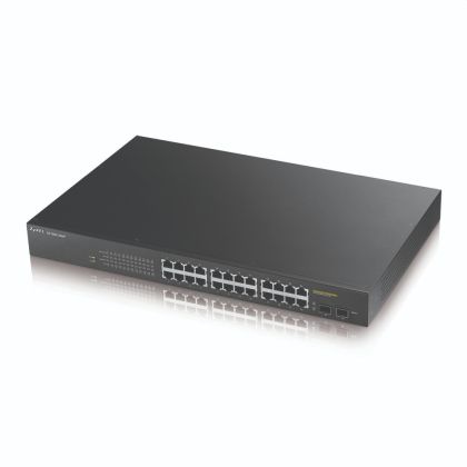 Switch ZyXEL GS1900-24HP v2, 24-port GbE L2 PoE Smart Switch, rackmount, 170 Watt