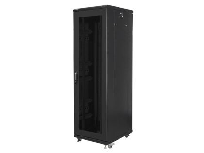 Communication cabinet Lanberg rack cabinet 19" free-standing 42U/600x800 (flat pack) with mesh door black