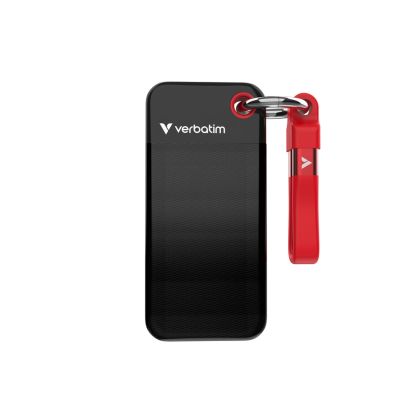 Verbatim Pocket SSD USB 3.2 Gen 2 1TB Black/Red Hard Drive