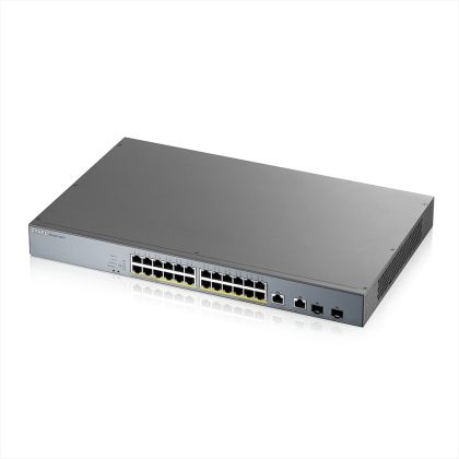 Switch ZyXEL GS1350-26HP, 26 Port managed CCTV PoE switch, long range, 375W