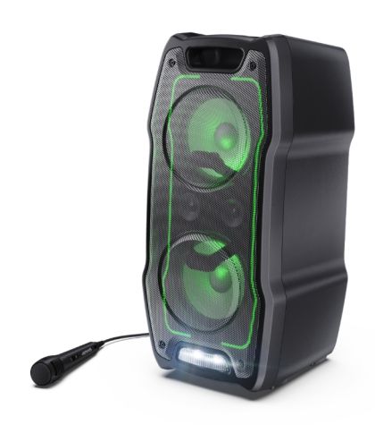 Loudspeakers Sharp Speakers PS-931, Xparty SING Party 2x6.5" speaker drivers + 2x2" tweeters, max 180 W, 13h play time by built in battery, Splashproof (IPX4), True wireless Stereo, 3.5mm Aux-in and USB MP3 playback with charging, BT 5.3