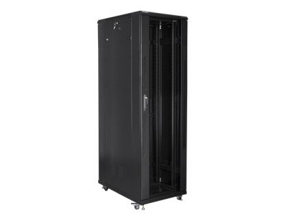 Communication cabinet Lanberg rack cabinet 19" free-standing 42U / 800x1000 self-assembly flat pack, black
