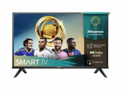 TV Hisense 32" A4Q, HD 1366x768, 3000:1, DLED, HLG, DTS Virtual X, Smart TV, WiFi, WiFi Direct, BT, VIDAA U7, Anyview Cast, 2xHDMI, 2xUSB, LAN, CI+, DVB-T2/C/S2, Black