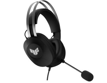 AsusTUF Gaming H1 Gen II Headset (Lightweight 297-g, wired USB-A connection, 40 mm Drivers, Virtual 7.1 Surround Sound, Team-Speak Certified Mic, Durable Ear Cushions, For PC, PS5), Black