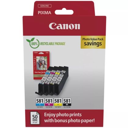 Canon CLI-581 C/M/Y/BK Photo Value Pack Consumables