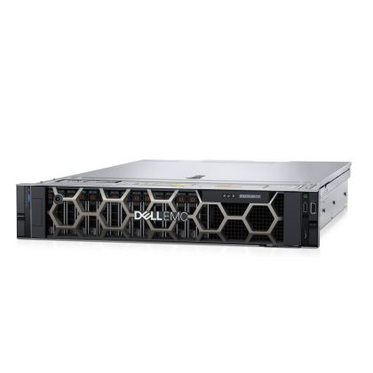 Сървър Dell PowerEdge R550, Chassis 8 x 3.5" (SAS, SATA), Intel Xeon Silver 4310, 32GB (2x16GB DDR4 RDIMM), 1x480GB SSD SATA RI, Rails Without CA, Bezel, Front PERC H755 Front Load, iDRAC9 Enterprise 15G, Dual 1100W Titanium, 3Y Basic Onsite