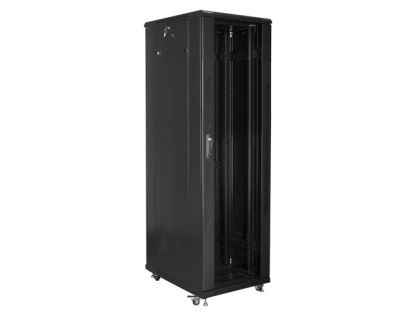 Communication cabinet Lanberg rack cabinet 19" free-standing 42U / 600x1000 self-assembly flat pack, black