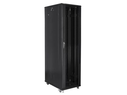 Communication cabinet Lanberg rack cabinet 19" free-standing 47U / 800x1000 self-assembly flat pack, black