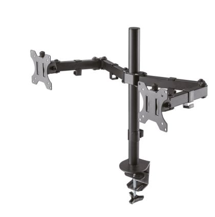 Neomounts Flat Screen Desk Mount (clamp/grommet) for 2 screens, 10"-32"